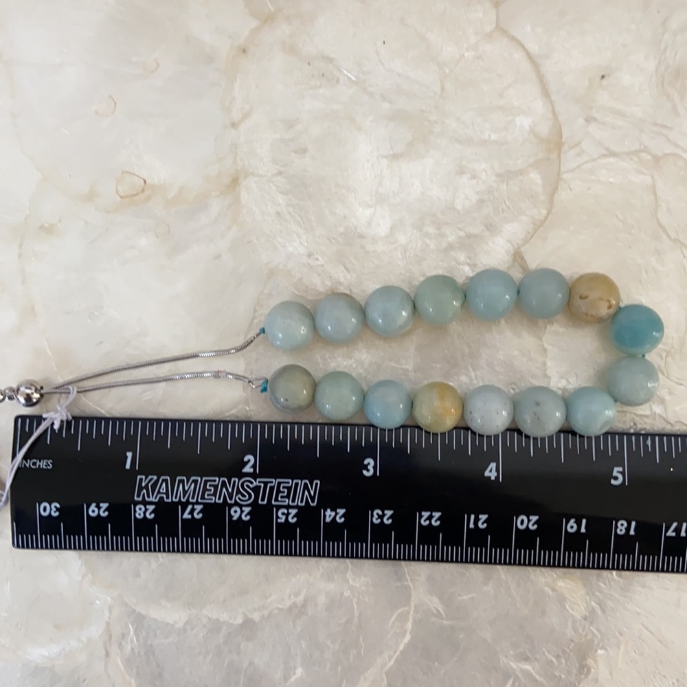 Genuine Multicolor Amazonite Adjustable Bracelet - image 4